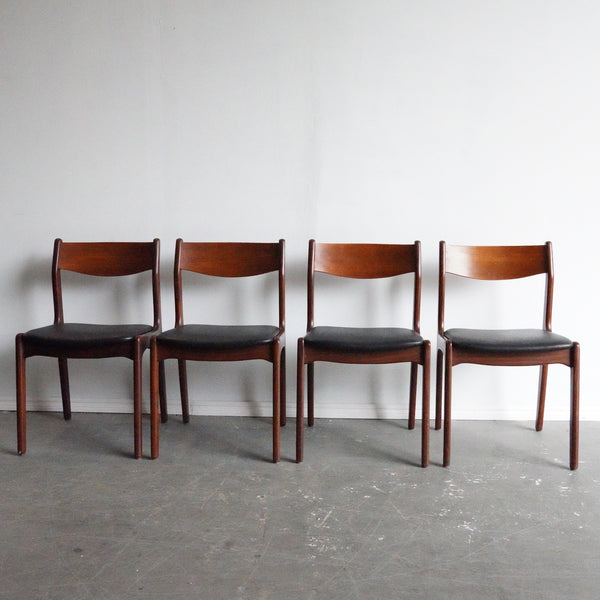 Mid-Century Danish Teak Dining Chairs from 1960s (Set of 4)