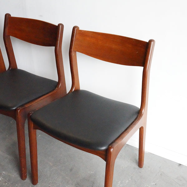 Mid-Century Danish Teak Dining Chairs from 1960s (Set of 4)