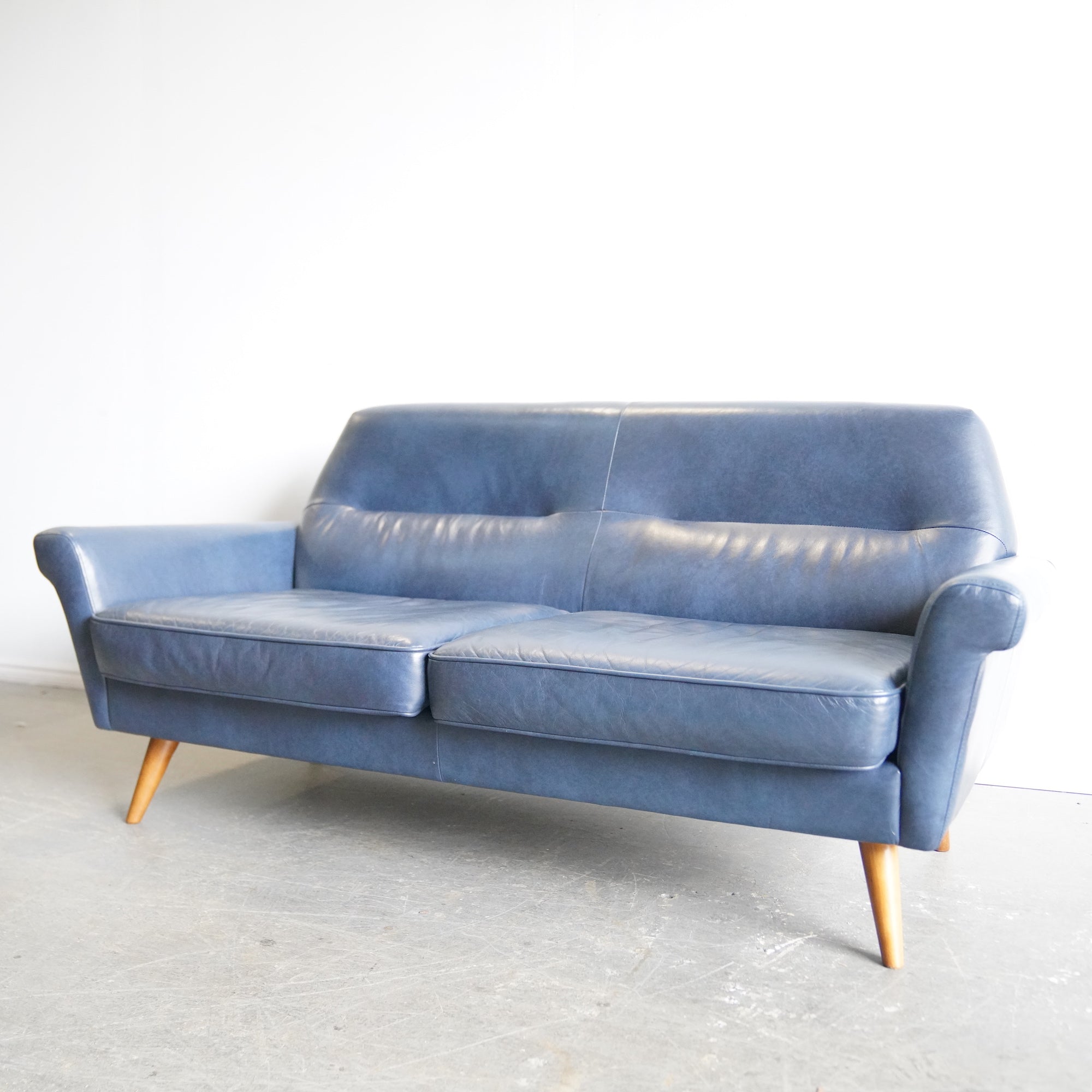 West Elm Denmark Leather loveseat Sofa