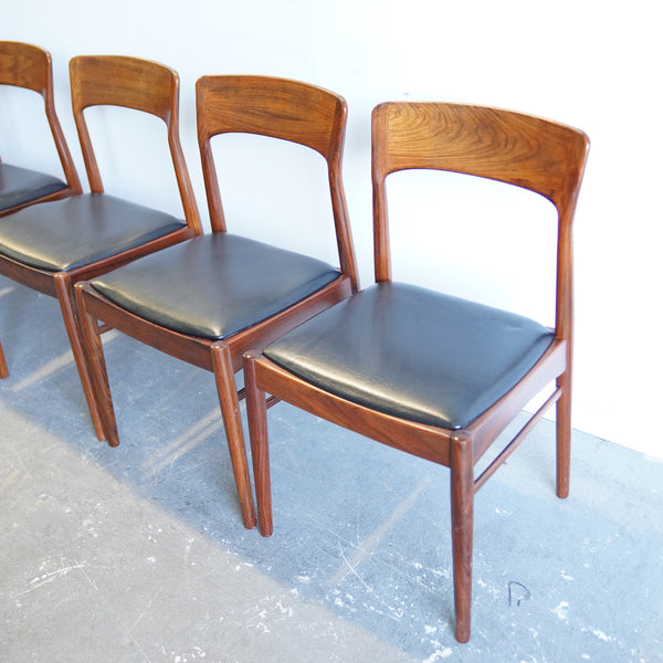 Danish Teak chairs by Henning Kjærnulf for Korup Stolefabrik Model 26