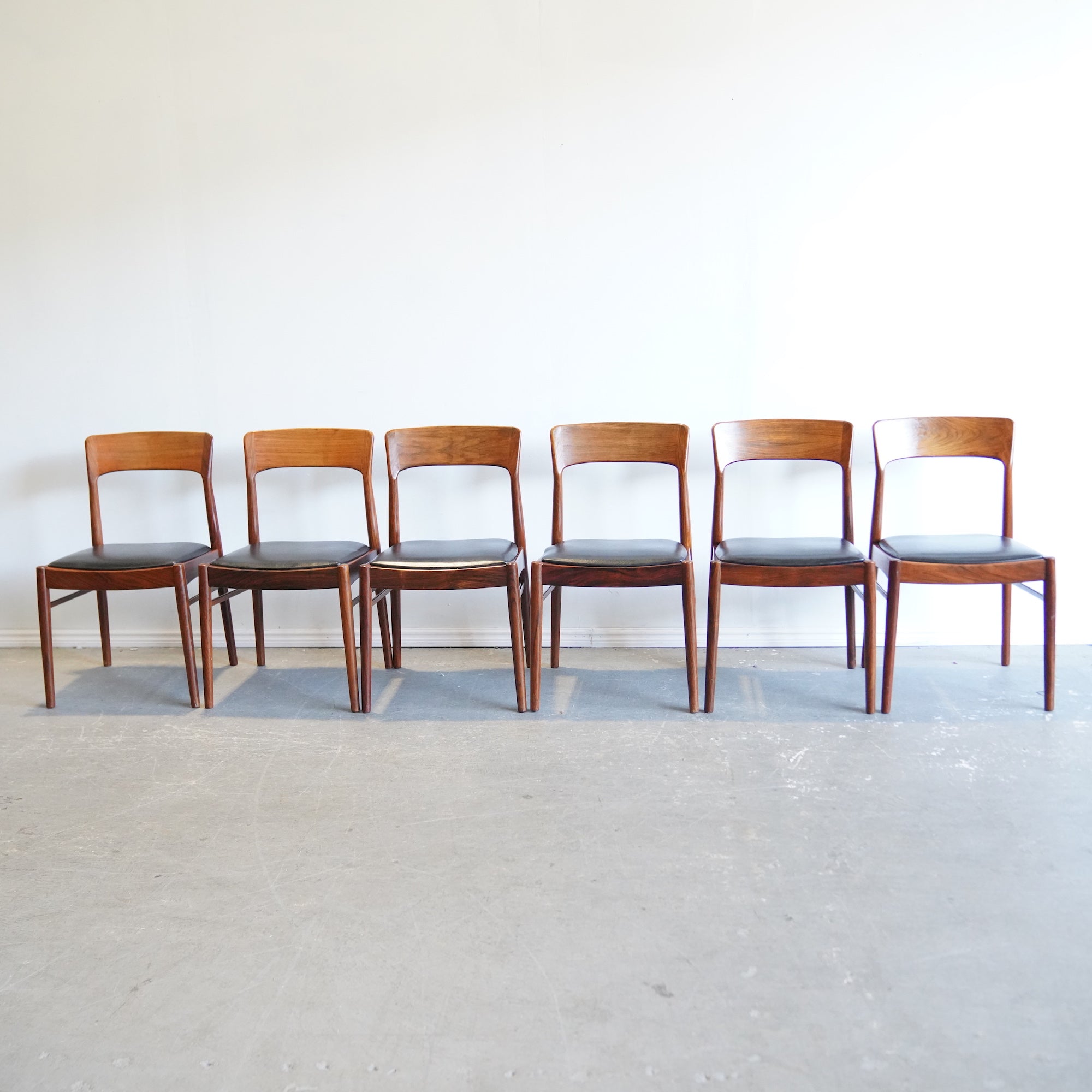 Danish Teak chairs by Henning Kjærnulf for Korup Stolefabrik Model 26