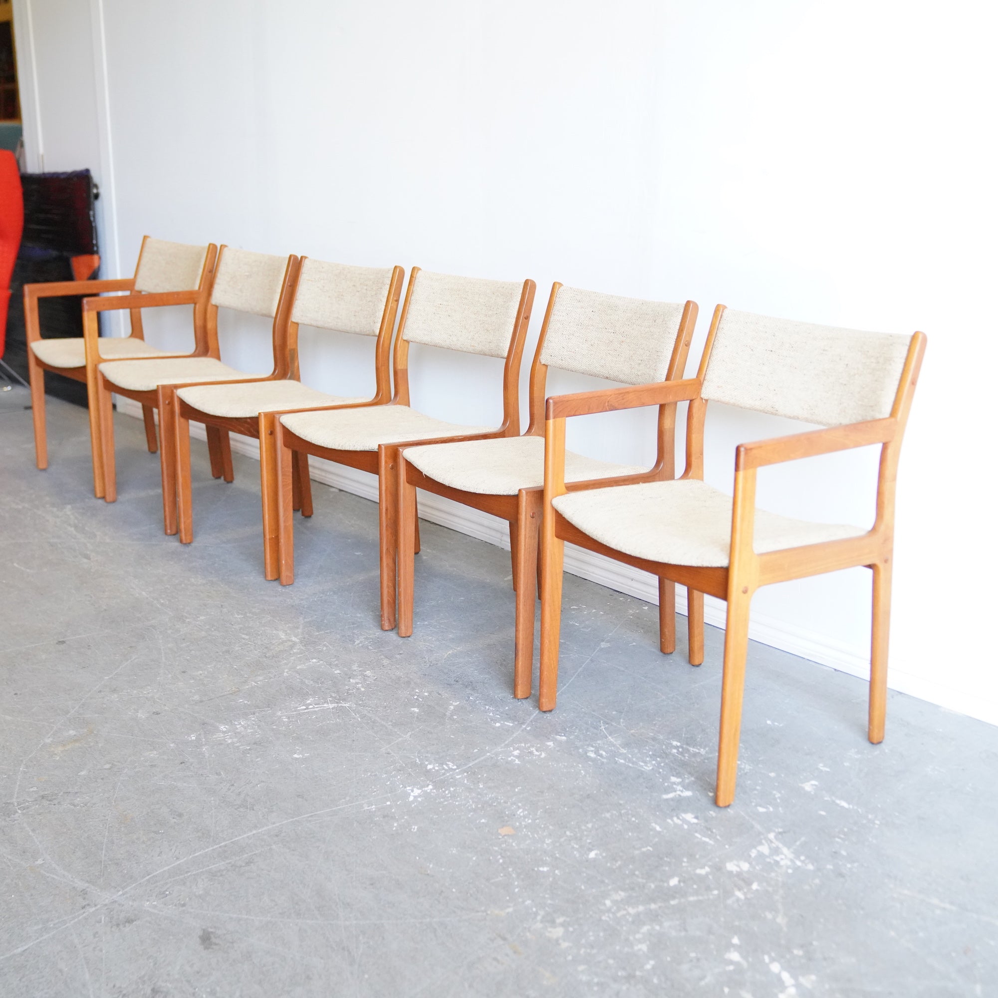 Danish Modern Teak Dining Chairs - Set of 6