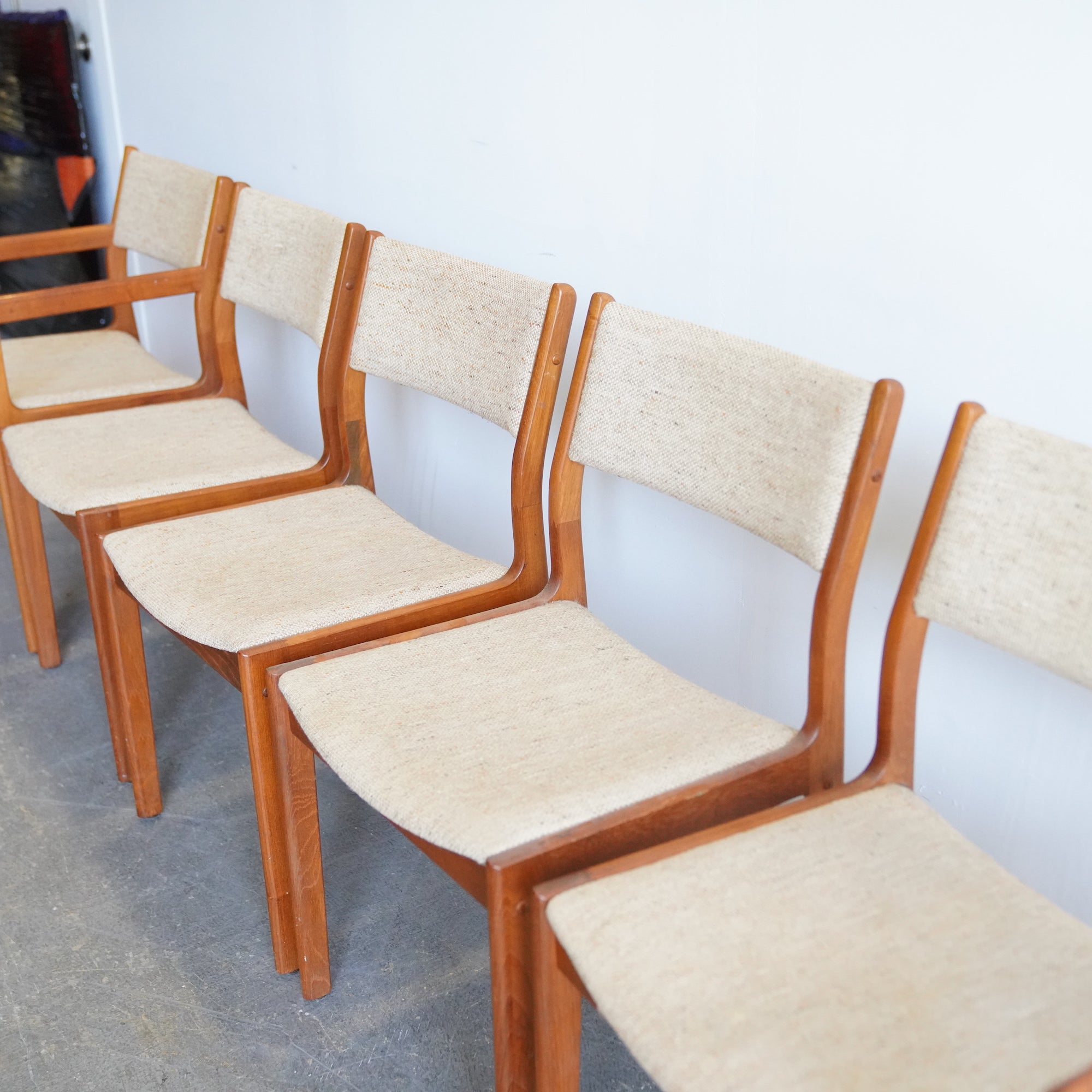 Danish Modern Teak Dining Chairs - Set of 6