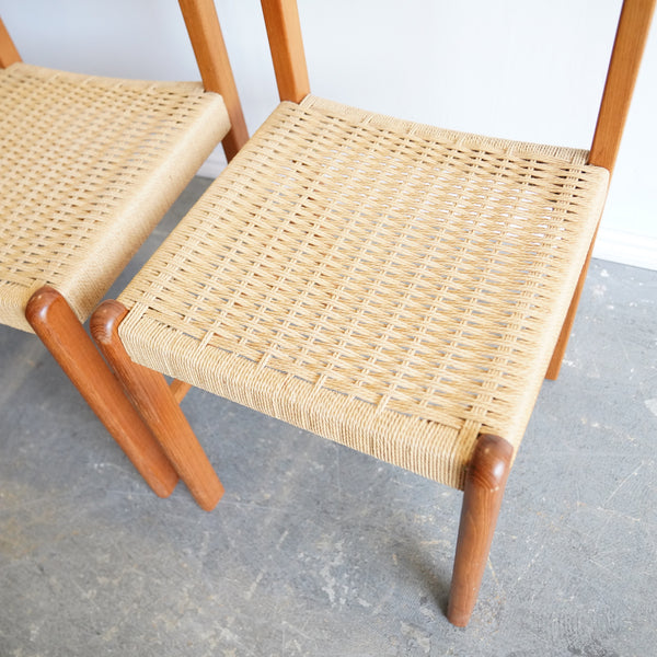 Set of Four Vintage Danish Modern Style Dining Chairs, circa 1980s