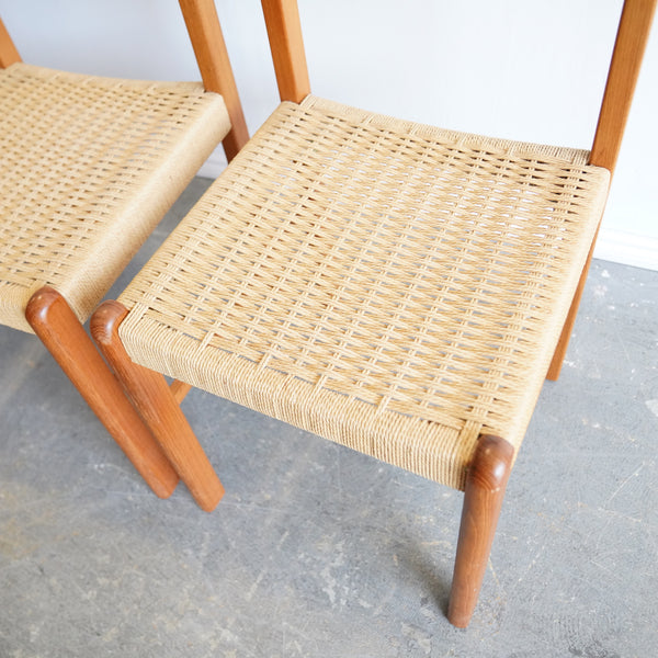 Set of Four Vintage Danish Modern Style Dining Chairs, circa 1980s