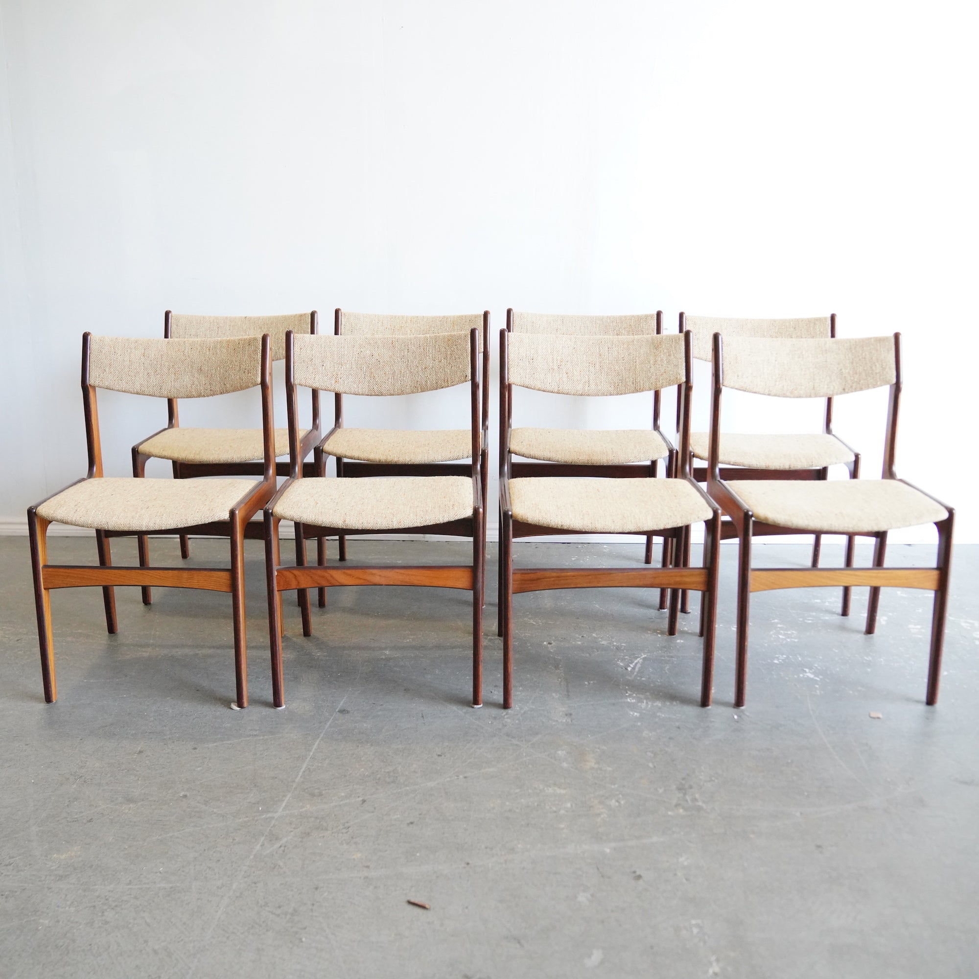 Danish teak chairs by Erik Buch for Anderstrup Stolefabrik, 1960s (Set of 8)