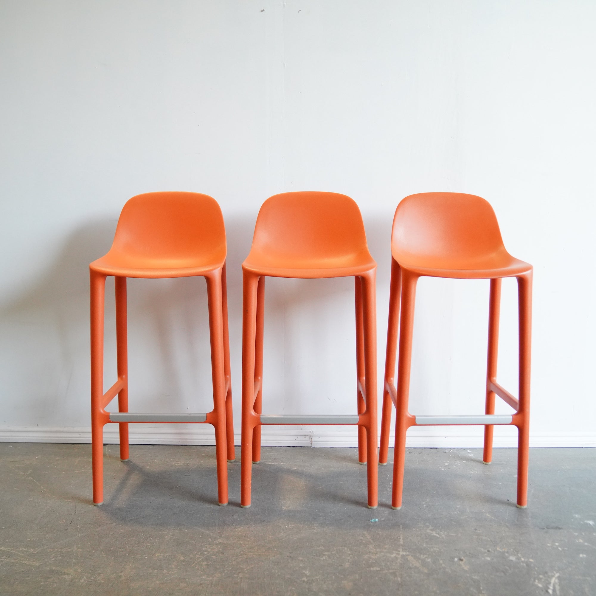 Orange plastic bar online stools