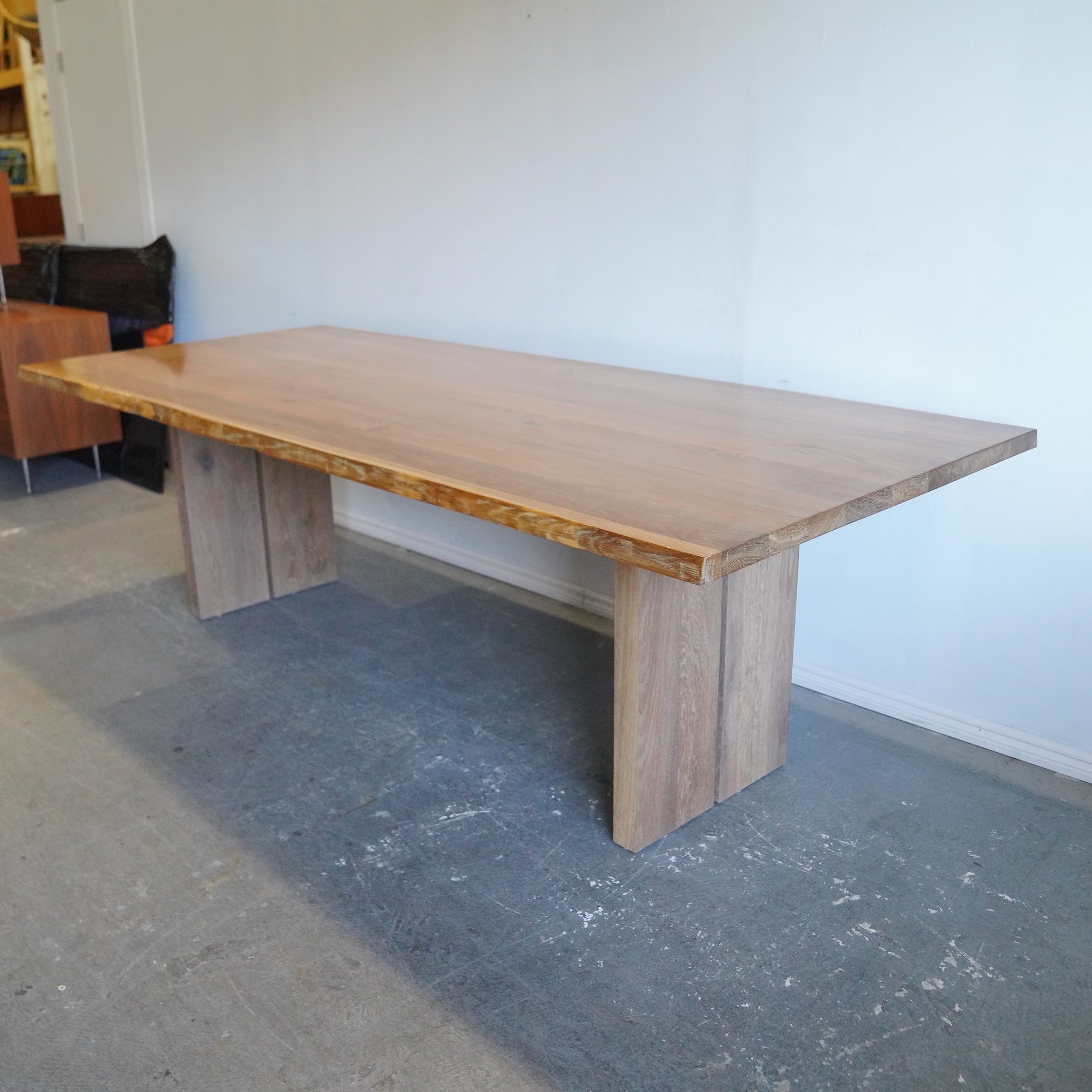 Crate and Barrel Monarch 92" Live edge wood Dining Table