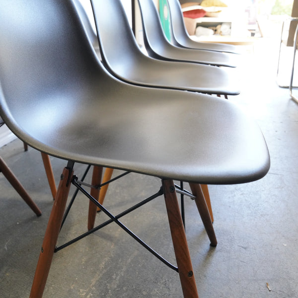 Authentic Herman Miller set of 8 Eames plastic molded chairs