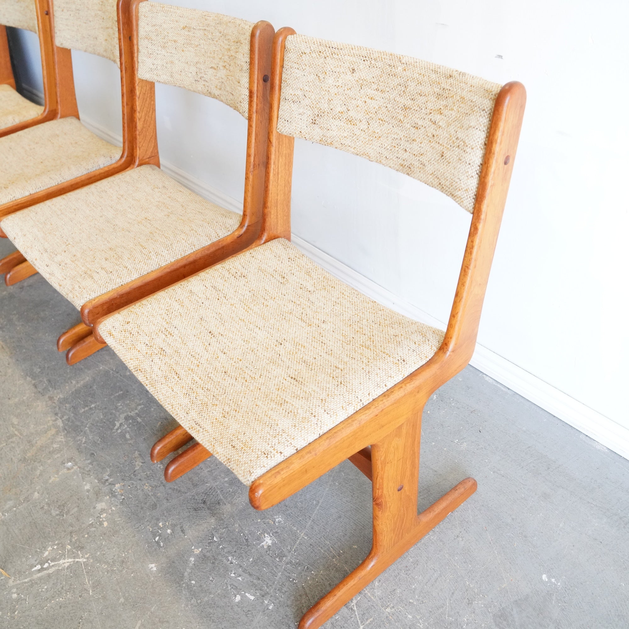 Danish Modern Teak Dining Chairs by Gangso M bler Set of 4