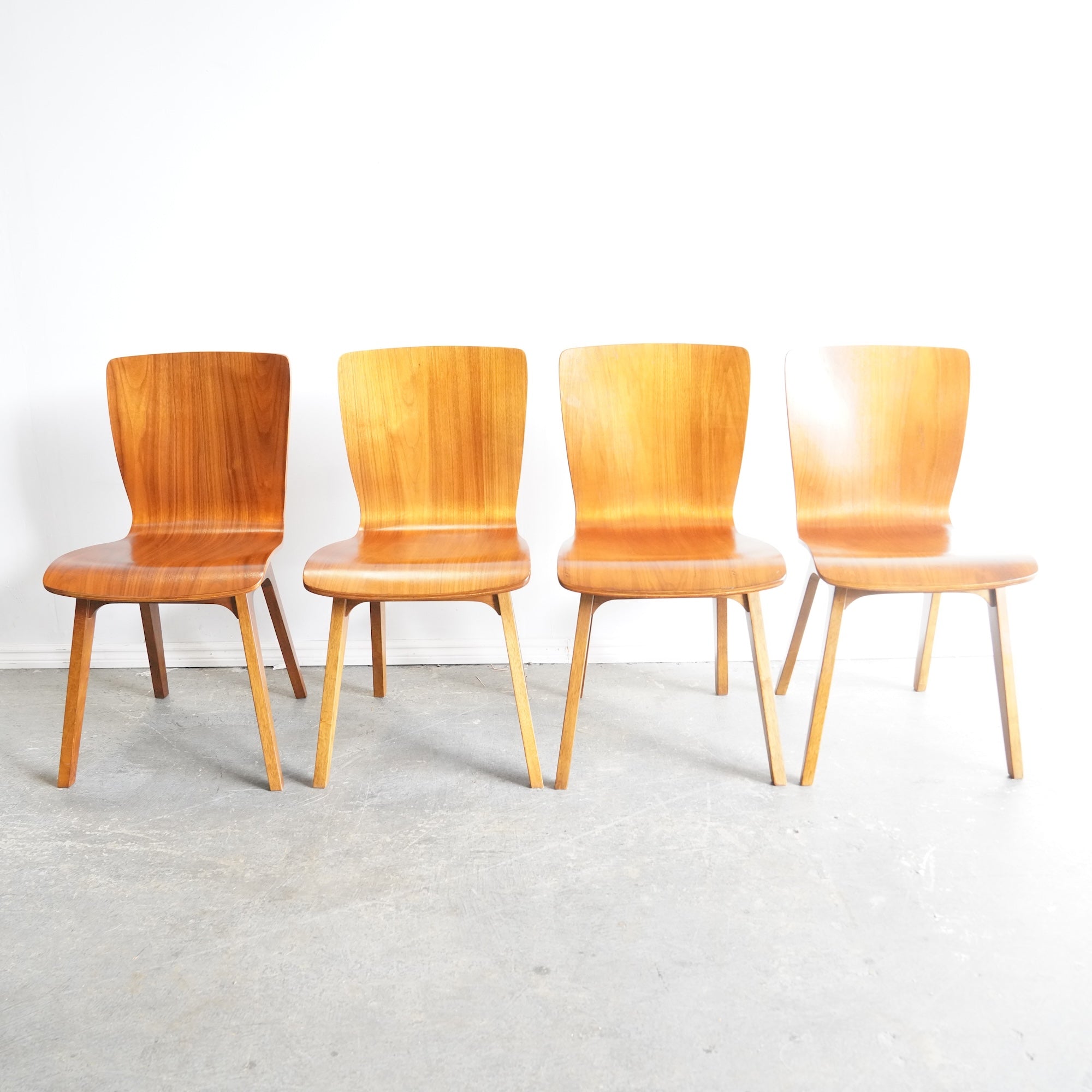 West Elm Set of 4 Crest Bentwood Dining Chairs