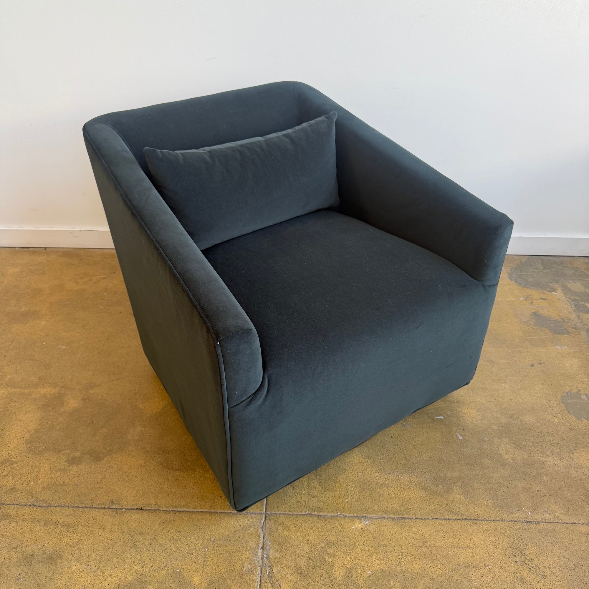 Four Hands York Velvet Swivel Chair (Two Available)