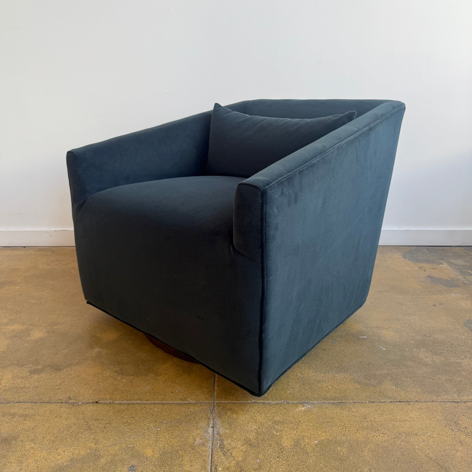 Four Hands York Velvet Swivel Chair (Two Available)