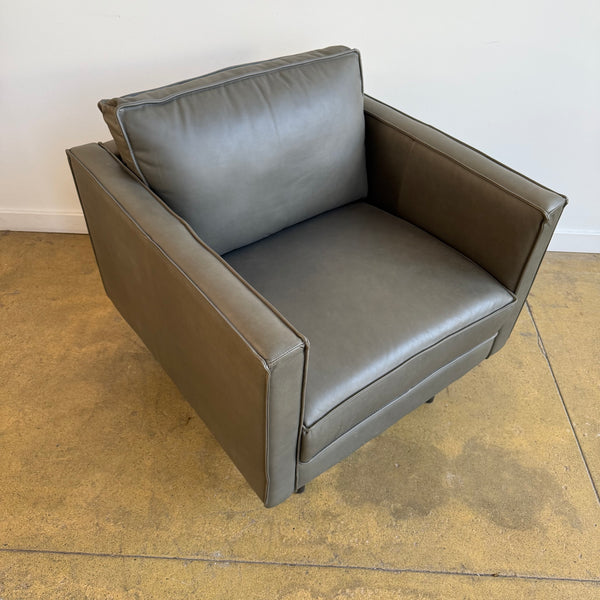 West Elm Axel Leather Chair (Two Available)