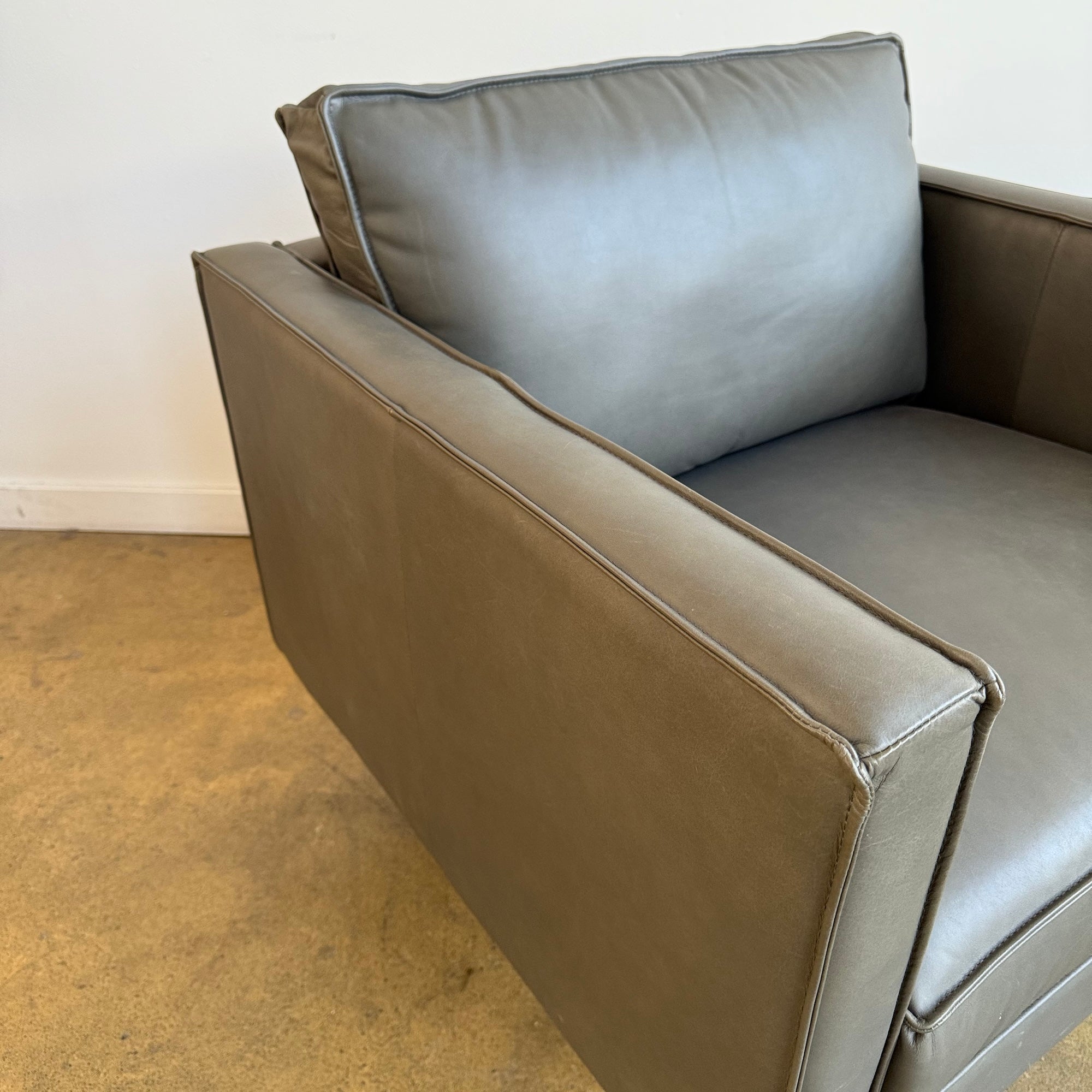 West Elm Axel Leather Chair (Two Available)