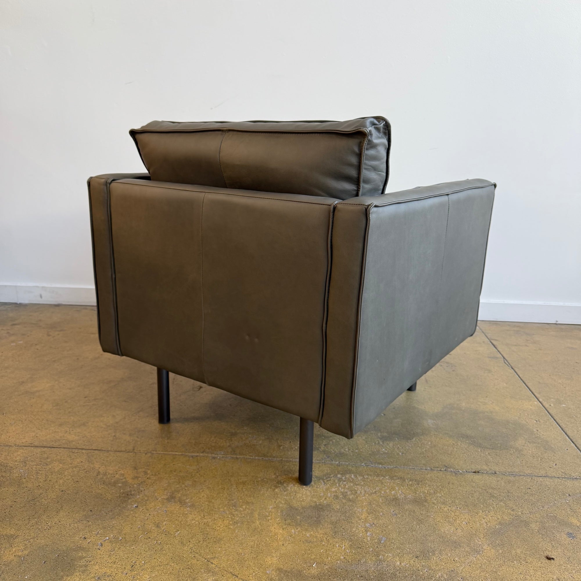 West Elm Axel Leather Chair (Two Available)