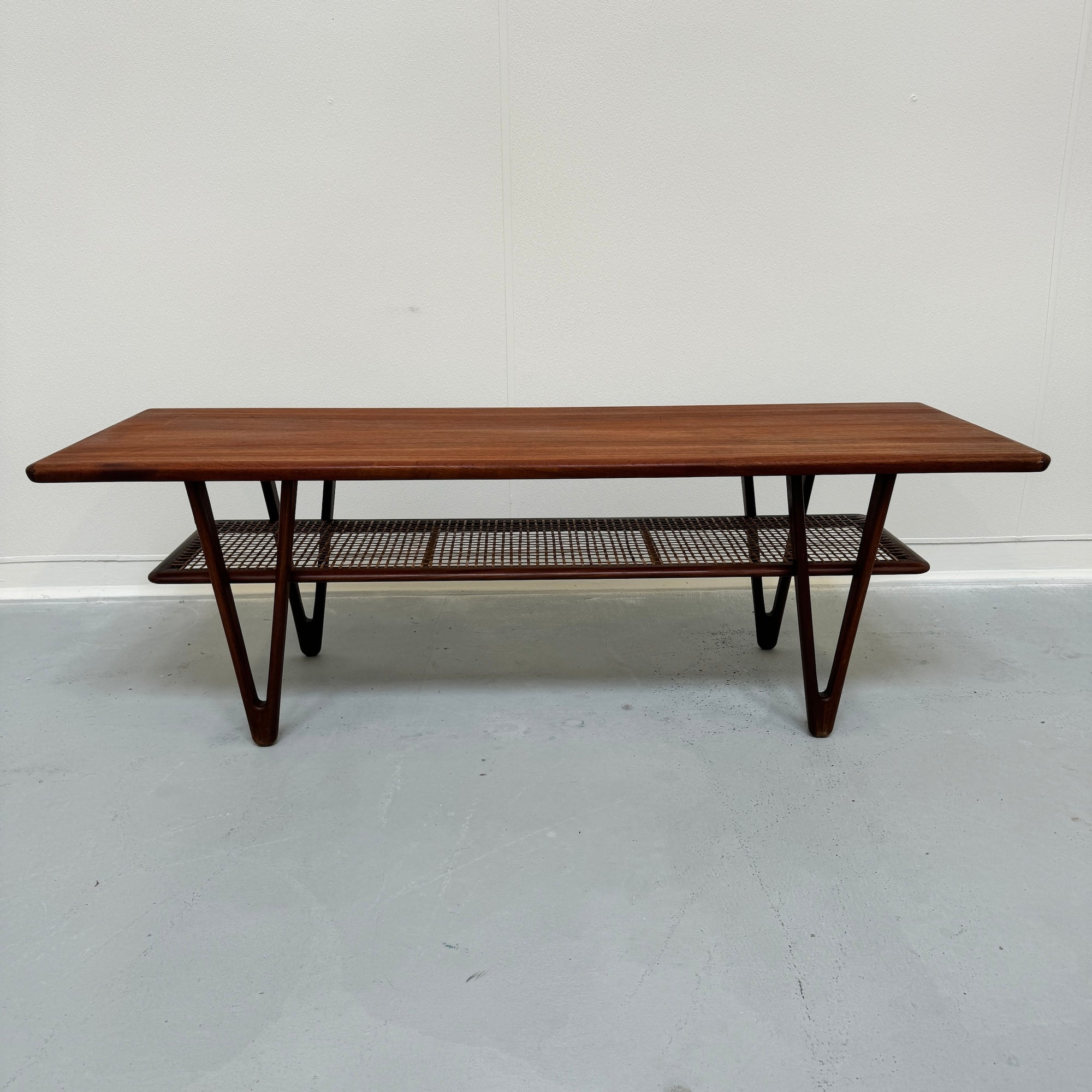 Danish Modern Kurt Østervig Teak V Shape Coffee Table