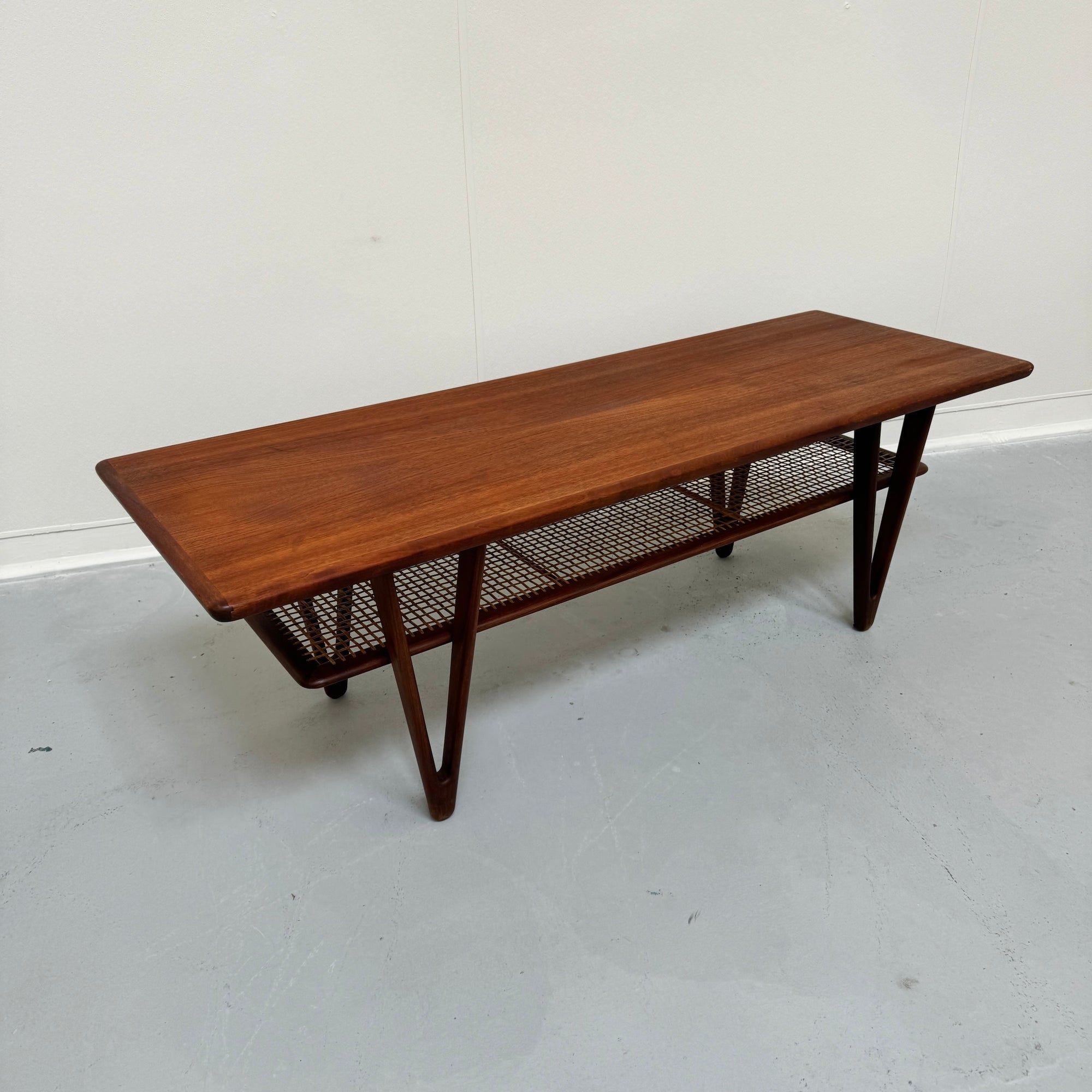 Danish Modern Kurt Østervig Teak V Shape Coffee Table