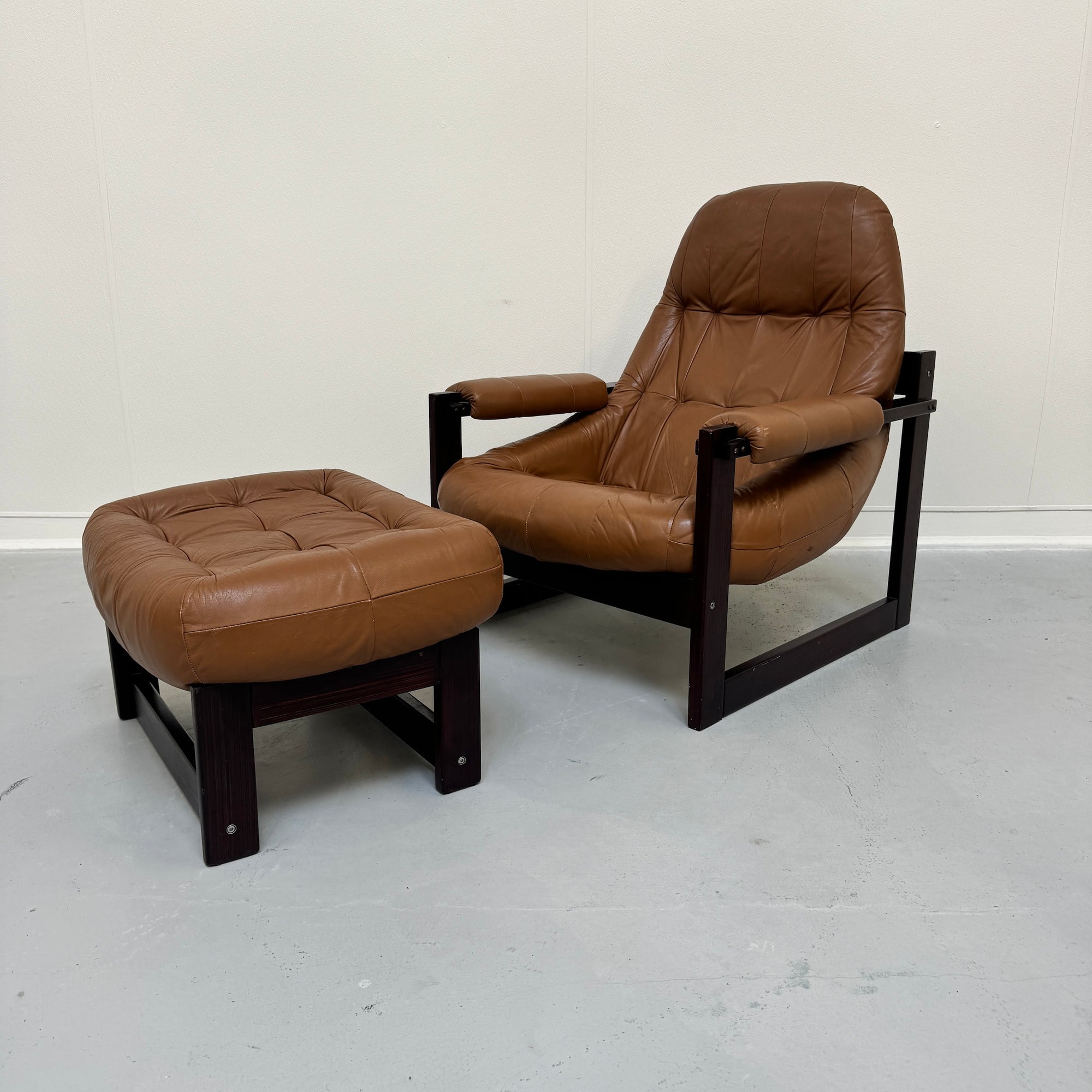 Percival Lafer Rosewood Mp-163 "Earth Chair" & Ottoman