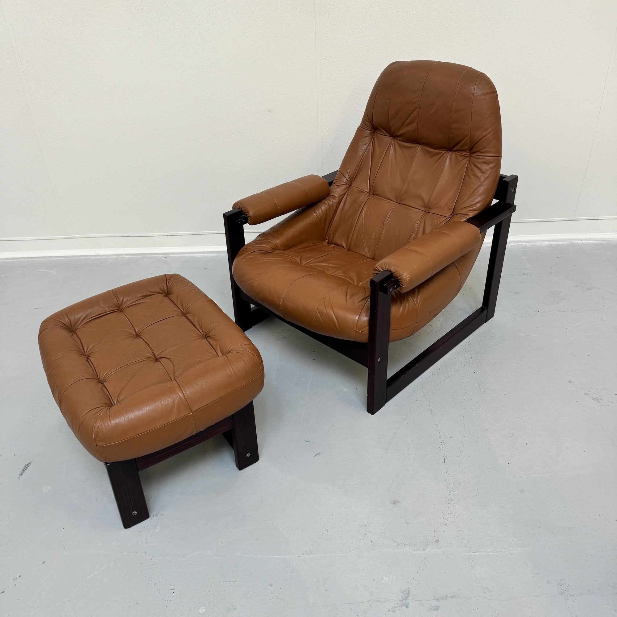 Percival Lafer Rosewood Mp-163 "Earth Chair" & Ottoman