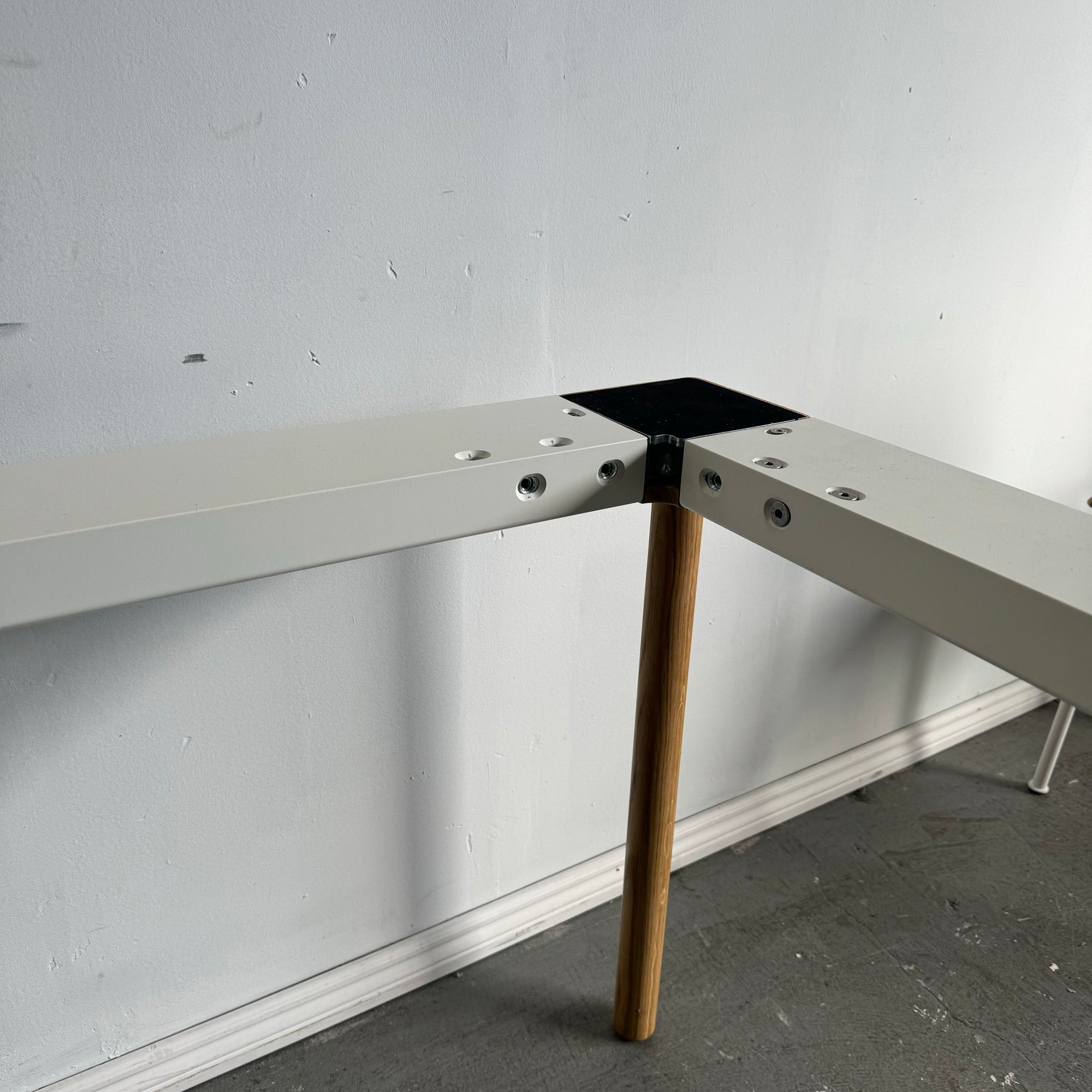 Kristalia Boiacca Wood Table with metal base