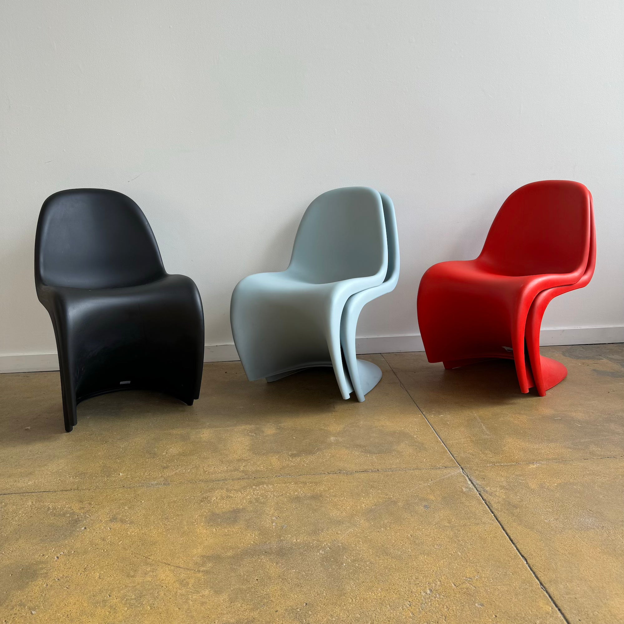 Authentic! Vitra Verner Panton Multi Color Set of 6 Chairs