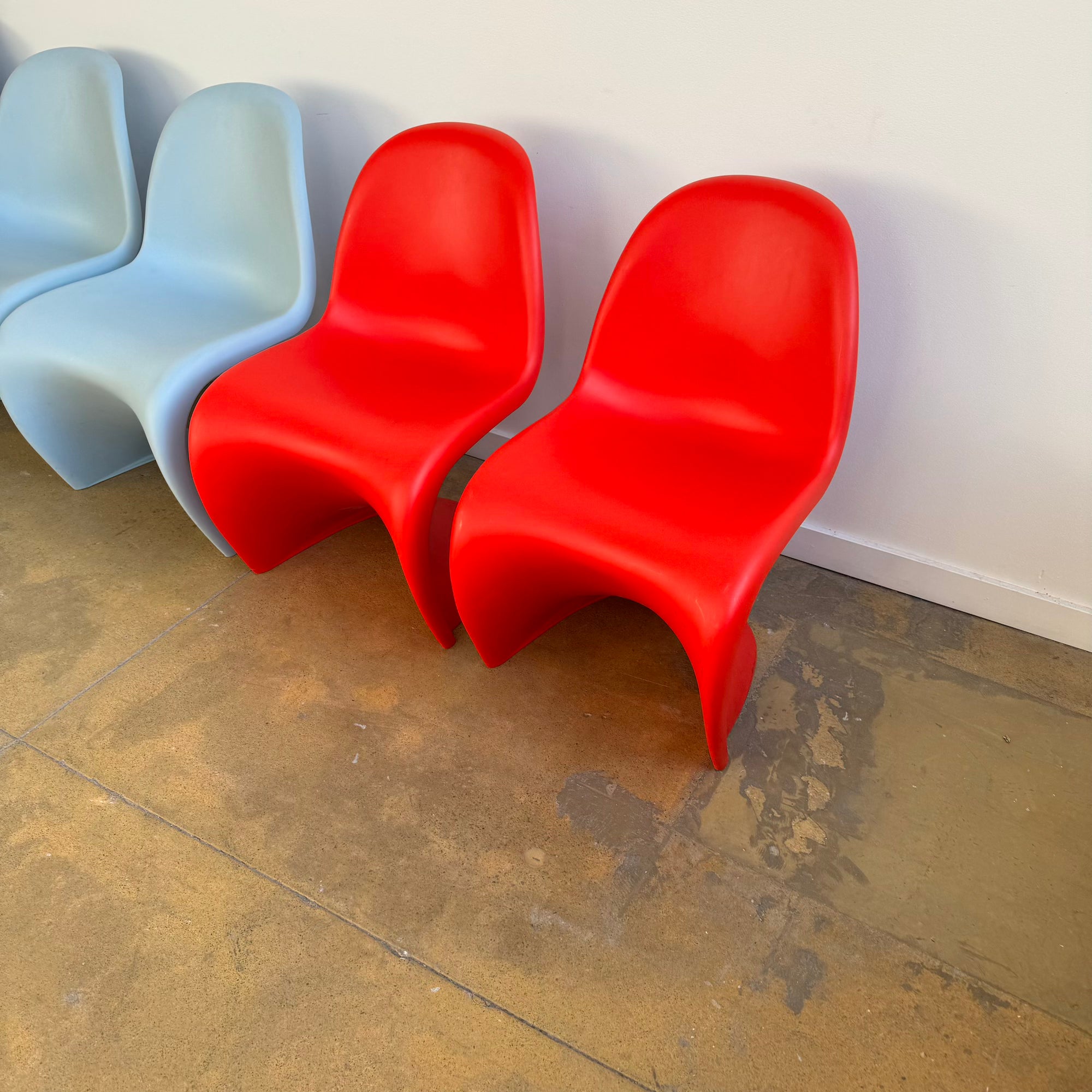 Authentic! Vitra Verner Panton Multi Color Set of 6 Chairs