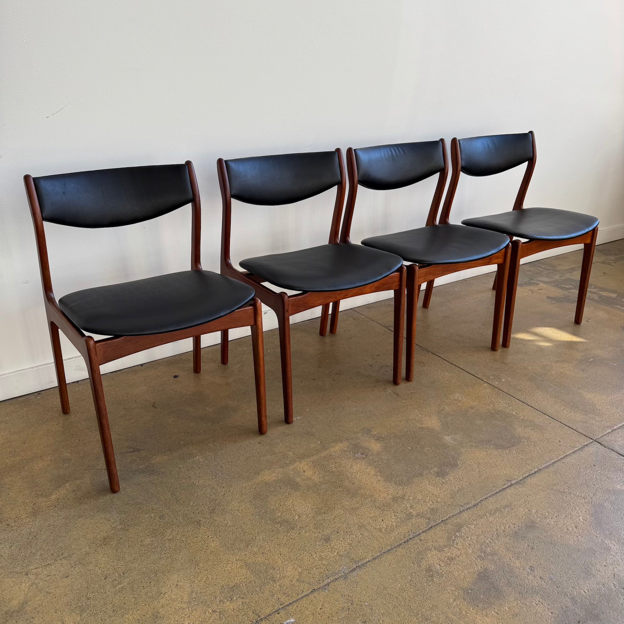 Danish Modern Set of Four Farso Stolefabrik Teak Dining Chairs by P.E. Jørgensen