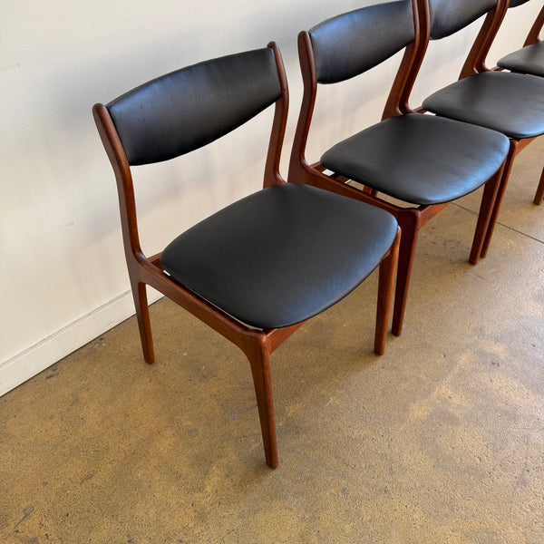 Danish Modern Set of Four Farso Stolefabrik Teak Dining Chairs by P.E. Jørgensen