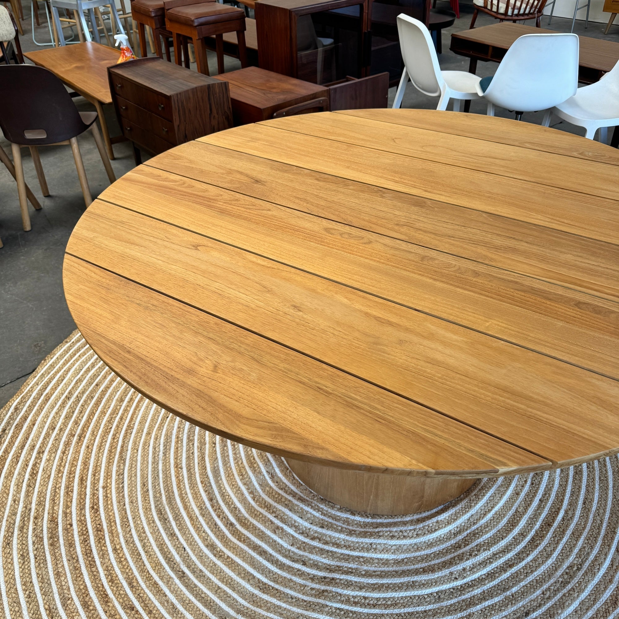 Restoration Hardware Oslo Teak Outdoor 60' Round Dining Table