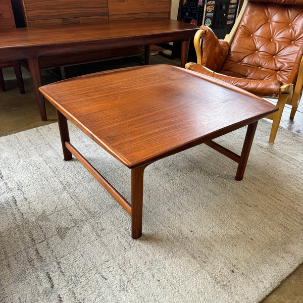 Danish Modern Dux Square Teak coffee table by Folke Ohlsson