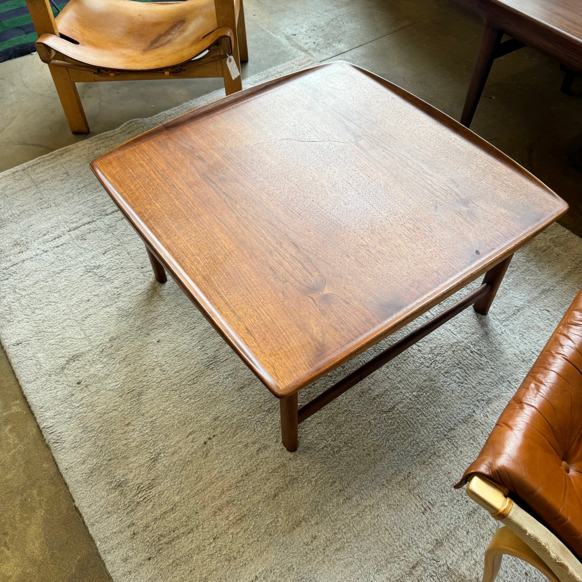 Danish Modern Dux Square Teak coffee table by Folke Ohlsson