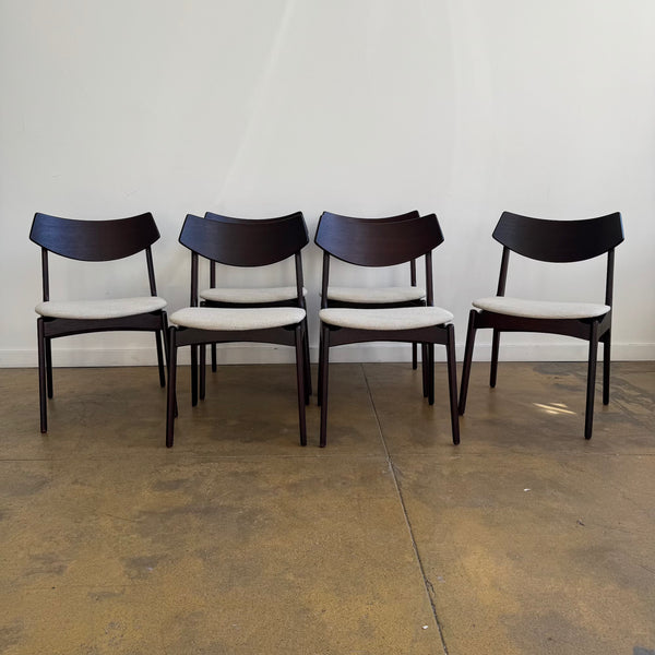 Danish Modern Rosewood set of 6 dining chairs by Funder-Shmidt & Madsen