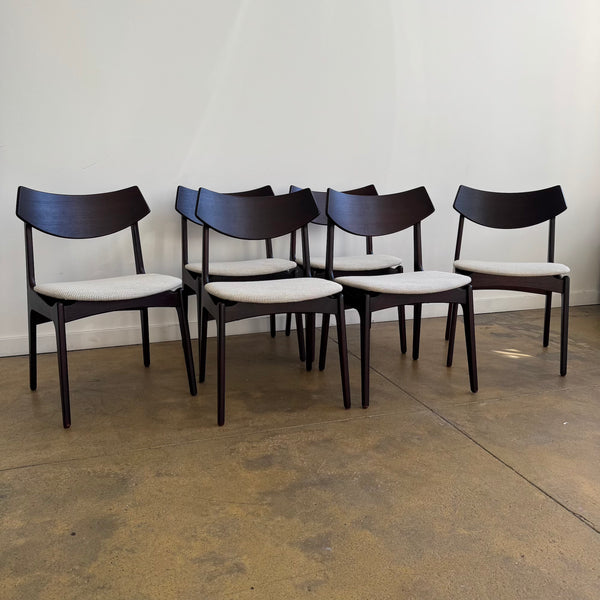 Danish Modern Rosewood set of 6 dining chairs by Funder-Shmidt & Madsen