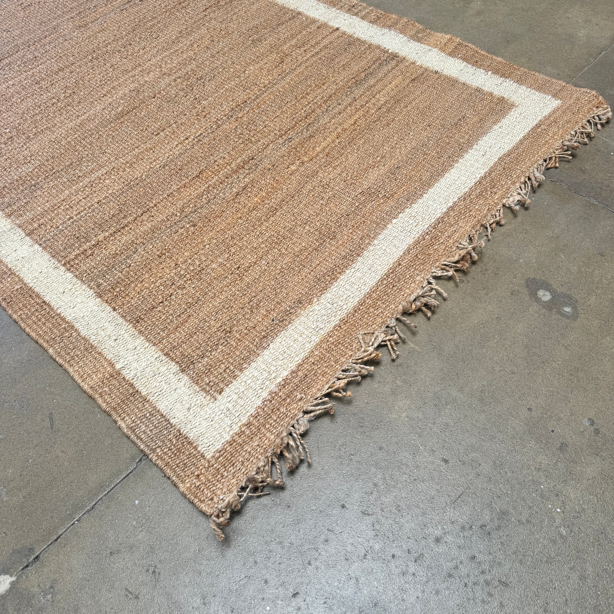 New! Serena and lily Jute Border Rug 6X9 ( Ivory )