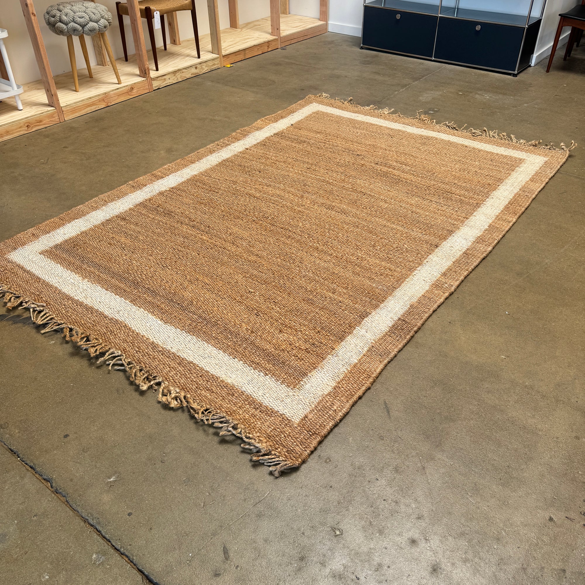 New! Serena and lily Jute Border Rug 6X9 ( Ivory )