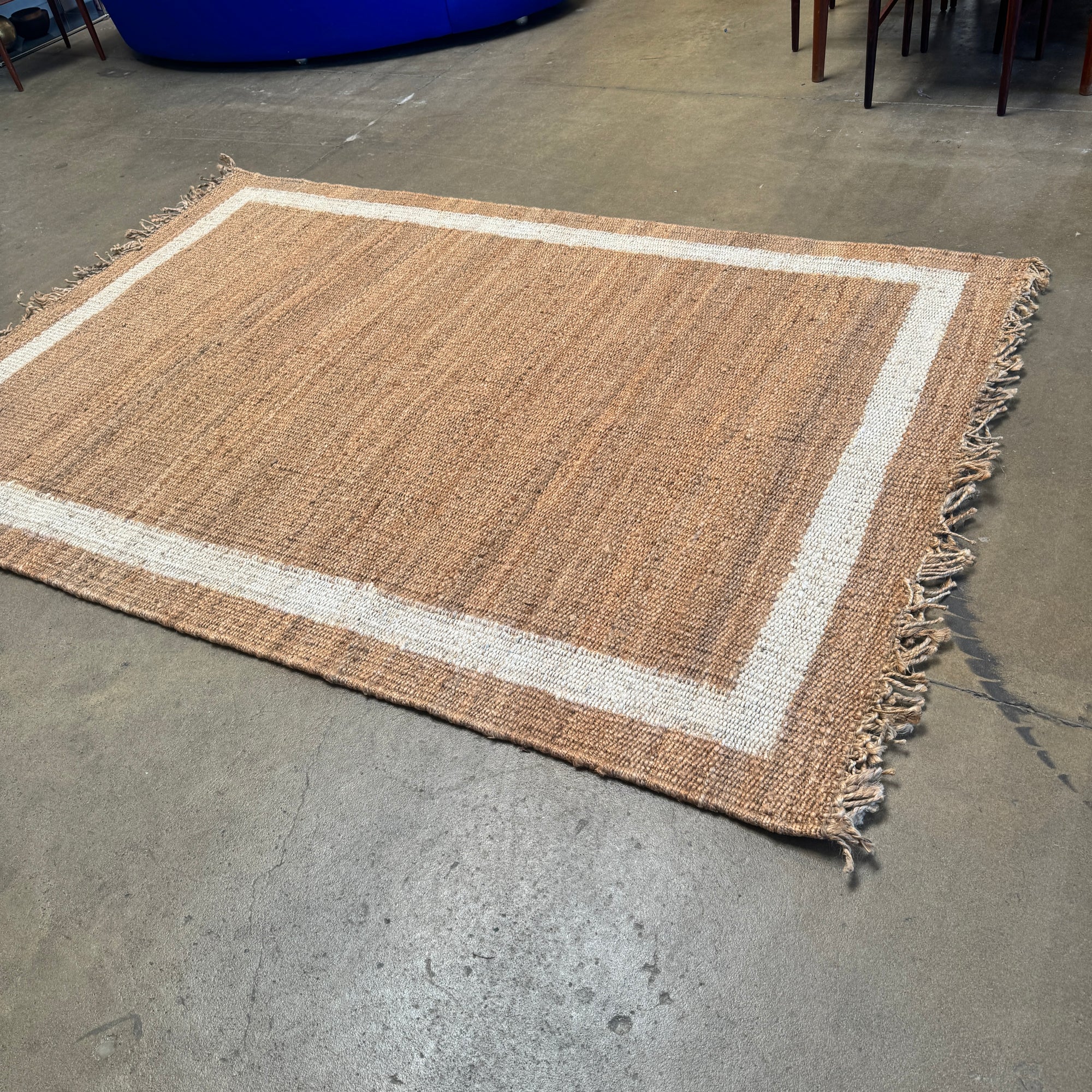 New! Serena and lily Jute Border Rug 6X9 ( Ivory )