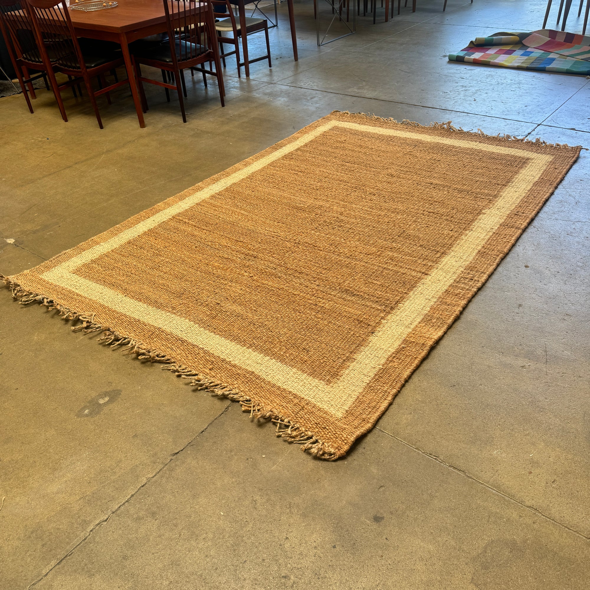 New! Serena and lily Jute Border Rug 6X9 ( Ivory )