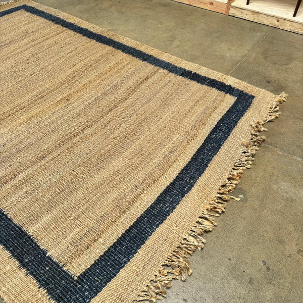 New! Serena and lily Jute Border Rug 6X9 ( Navy Blue )