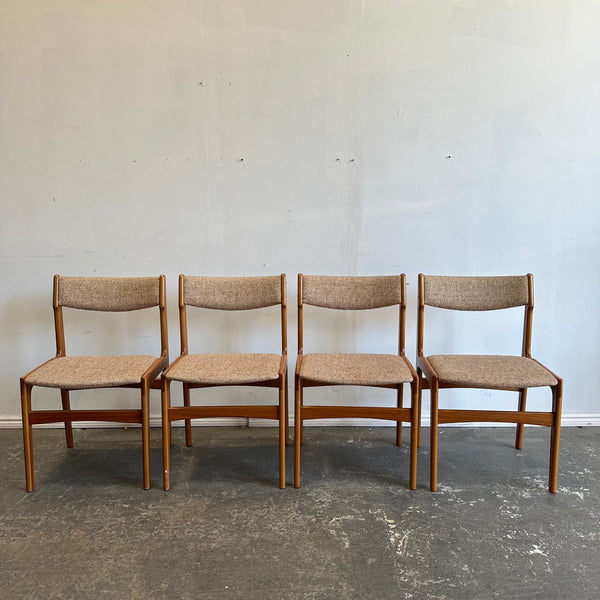 Danish Modern set of 4 Erik Buch Teak Dining Chairs