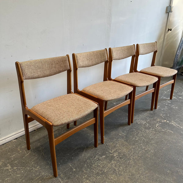 Danish Modern set of 4 Erik Buch Teak Dining Chairs