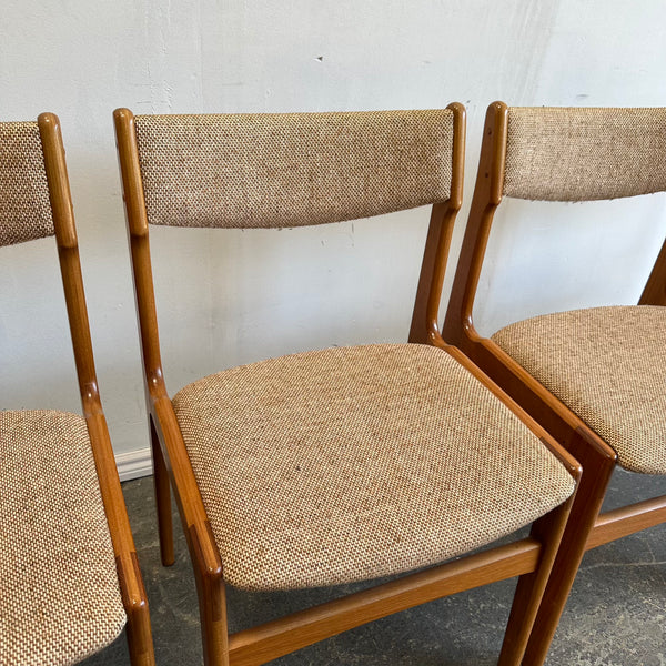 Danish Modern set of 4 Erik Buch Teak Dining Chairs