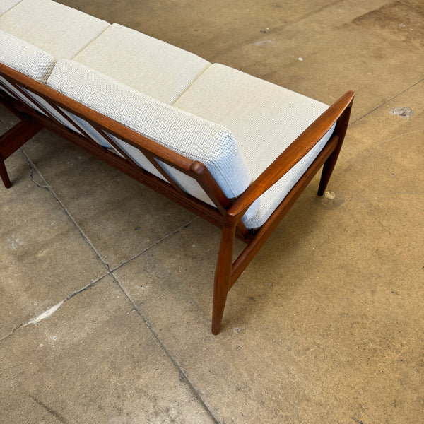 Danish Modern Kai Kristiansen Paper Knife Teak 4 Seater Sofa