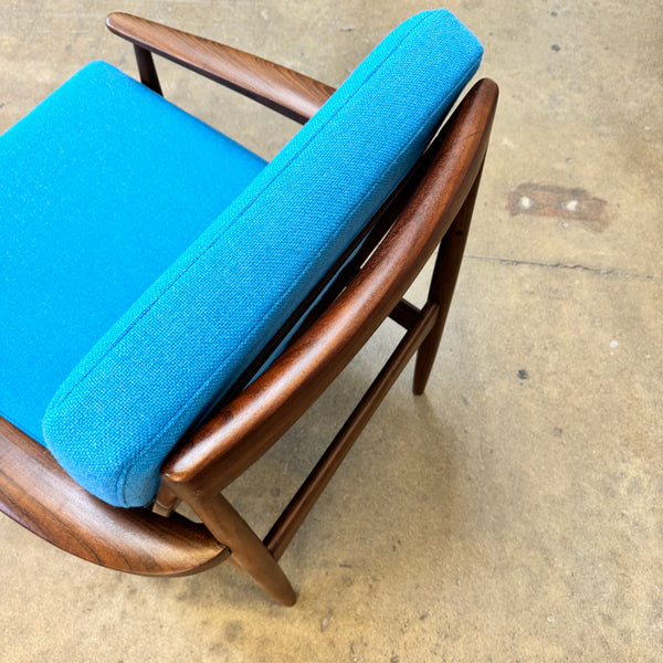 Danish Modern Teak Easy Chair with new Maharam upholstery