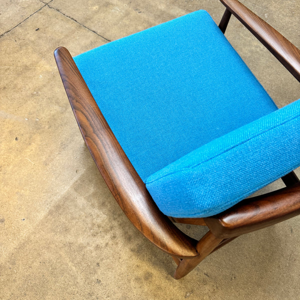 Danish Modern Teak Easy Chair with new Maharam upholstery