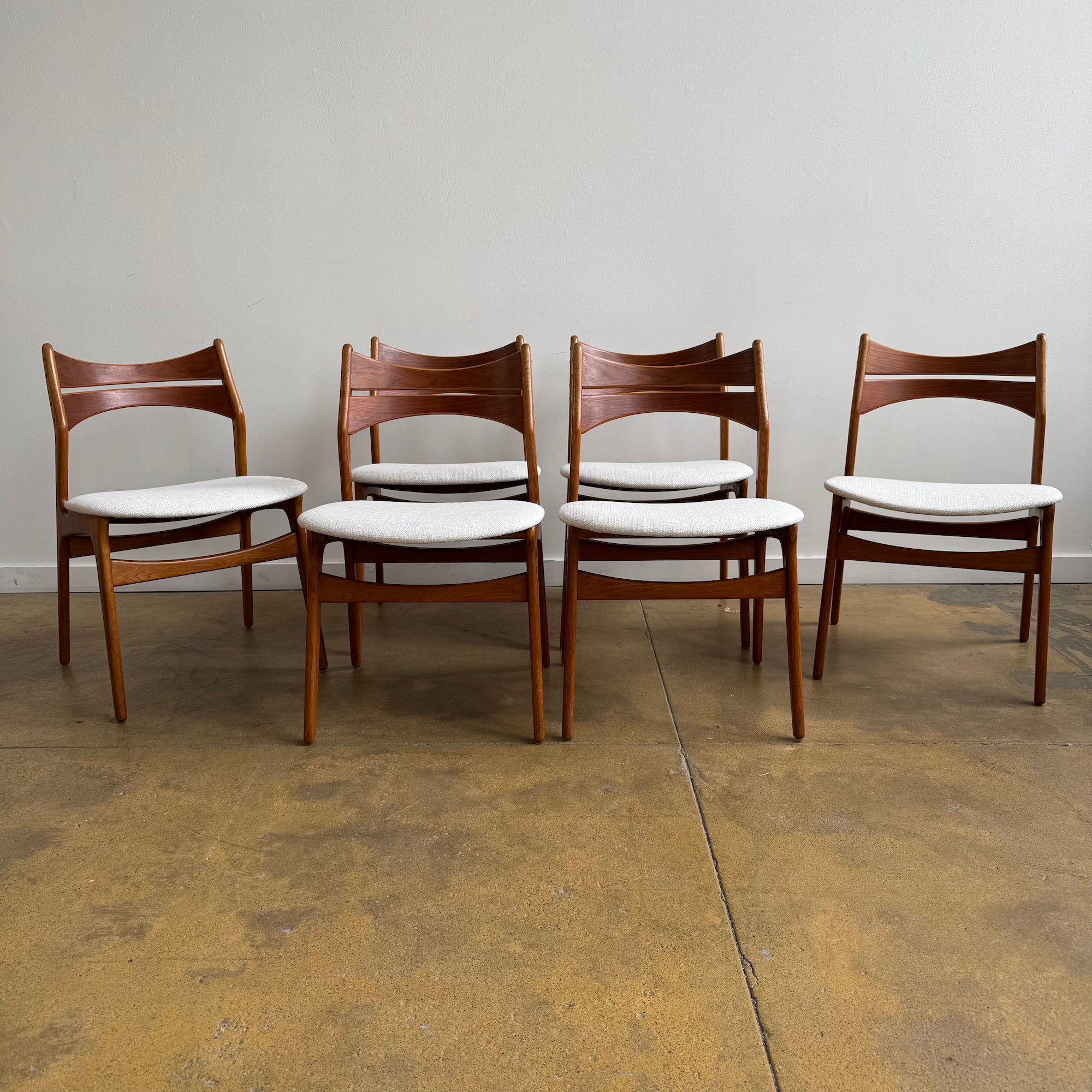 Danish Modern Erik Buch model 310 set of 6 Teak dining chairs