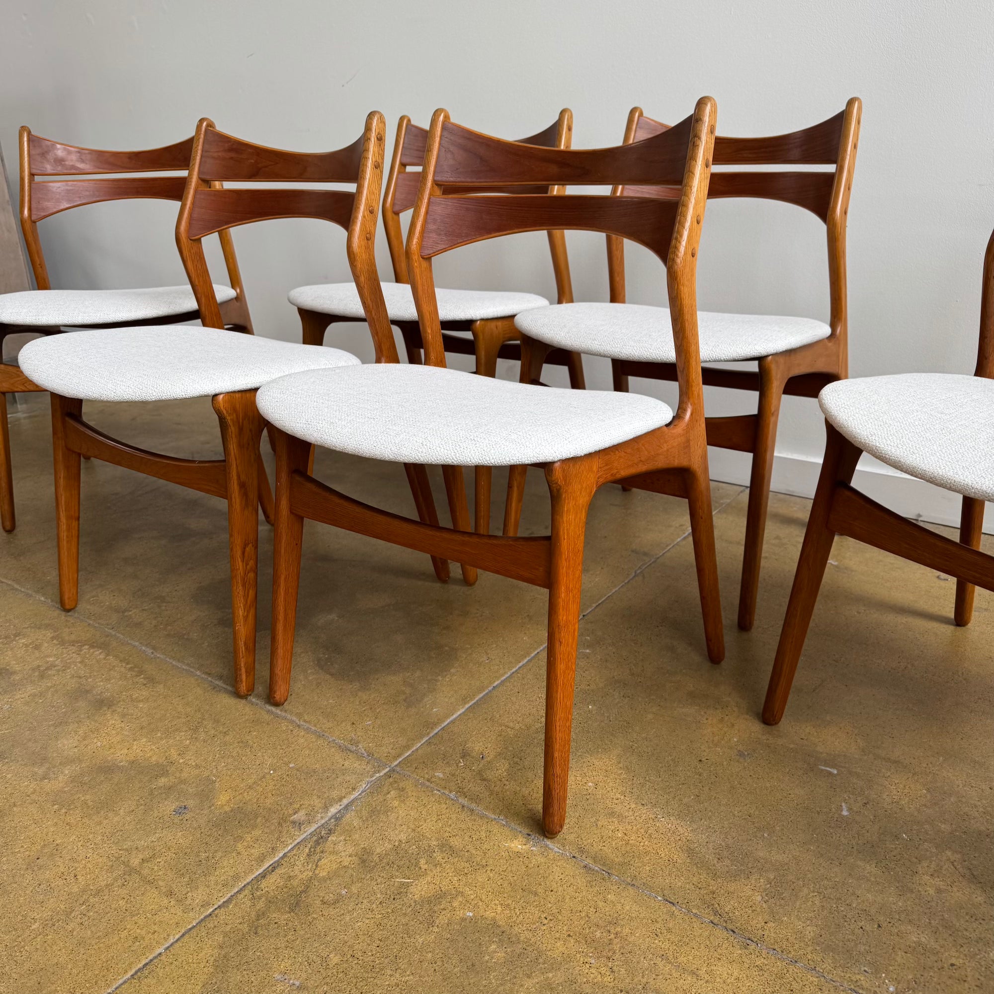 Danish Modern Erik Buch model 310 set of 6 Teak dining chairs