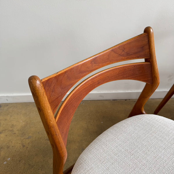 Danish Modern Erik Buch model 310 set of 6 Teak dining chairs