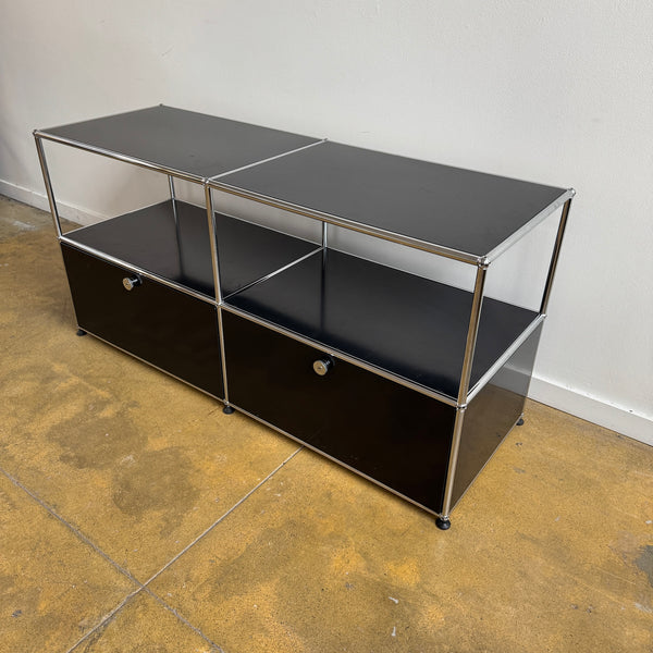 USM Haller 2X2 Credenza "20 Depth" (Graphite Black)