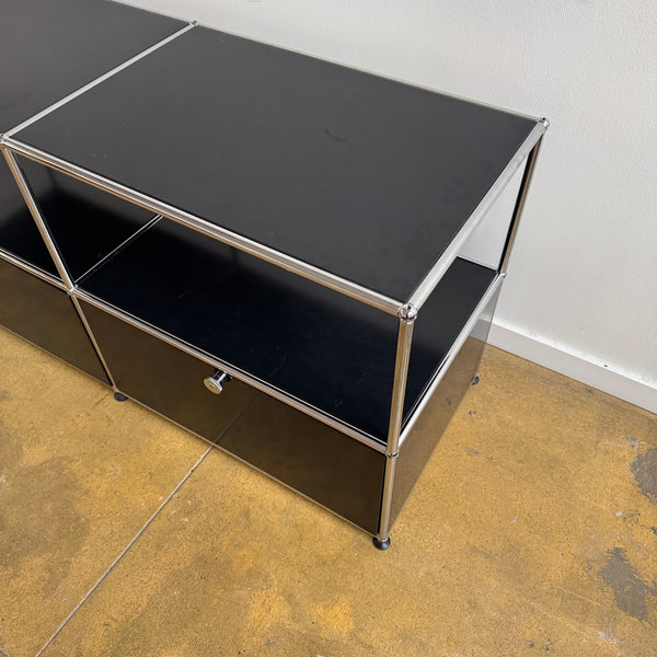 USM Haller 2X2 Credenza "20 Depth" (Graphite Black)